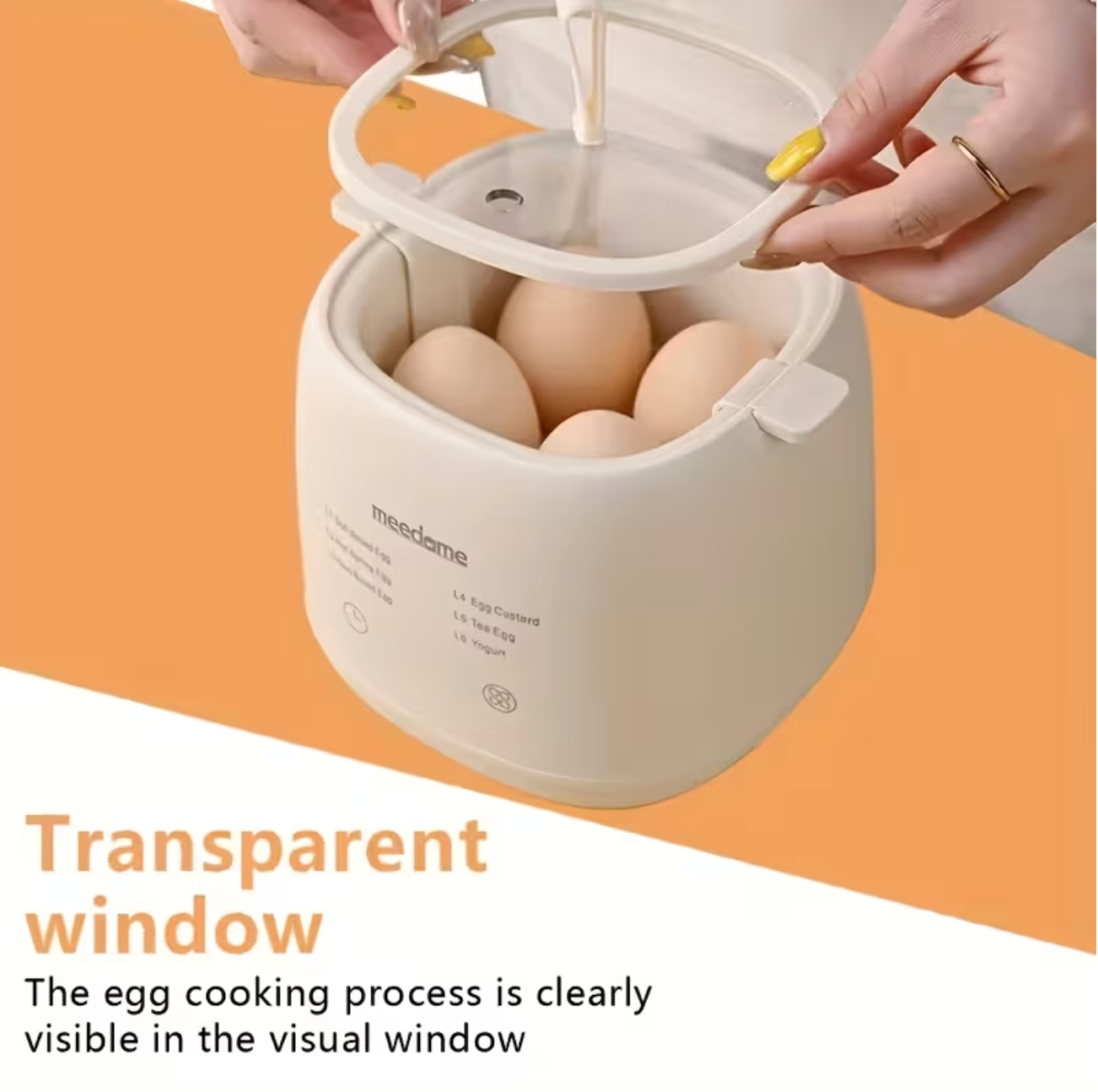 Electric Egg Cooker with 6 Boiling Modes